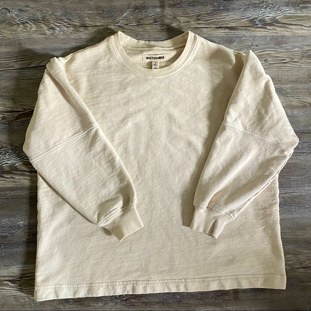 Madewell Rivet + Thread Pullover Puff Sleeve